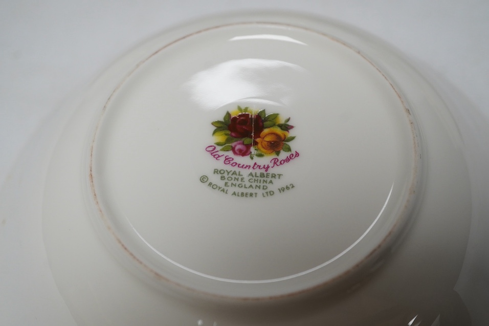 A Royal Albert 'Old Country Roses' tea service. Condition - good, some wear to gilding